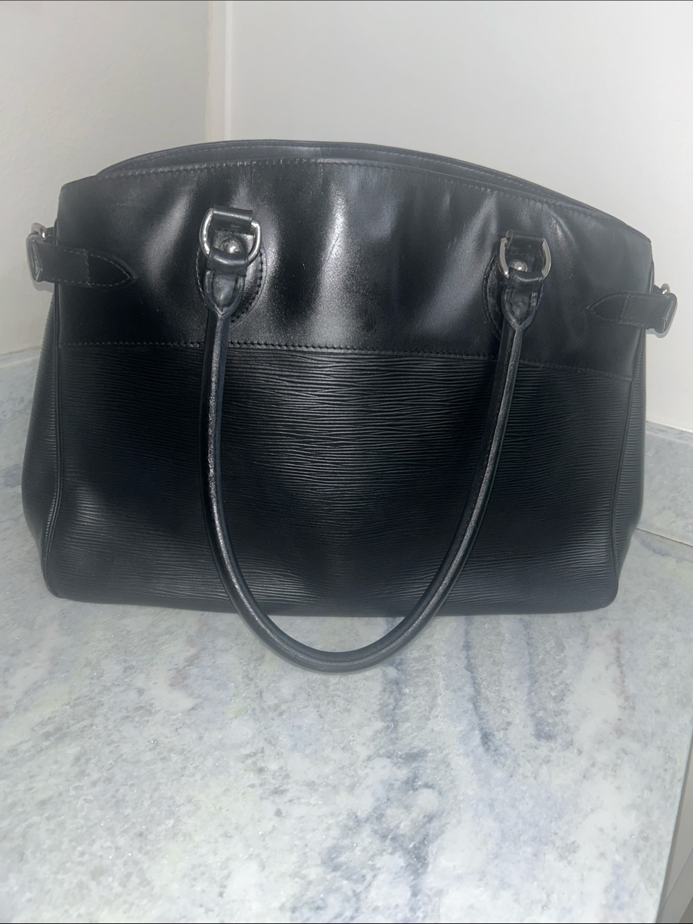 Louis Vuitton Black Epi Passy GM Leather Satchel